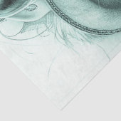 Decoupage grillig monochromatisch paardenportret tissuepapier (Detail)