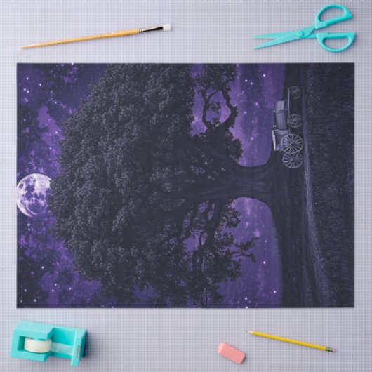 Decoupage grillig skelet Romance bos Tissuepapier (Craft)