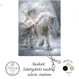 Decoupage grillig wit verfraaid paard tissuepapier