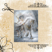 Decoupage grillig wit verfraaid paard tissuepapier