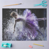 Decoupage grillige balletdanser in het Paarse Tissuepapier (Craft)