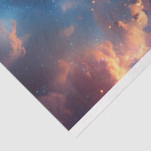 Decoupage grillige blauwe hete lucht ballon rijden tissuepapier (Detail)