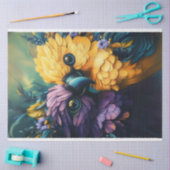 Decoupage grillige Blauwgroen gele Conure papegaai Tissuepapier (Craft)