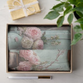 Decoupage grillige Blauwgroen Hoogland en Kalf Blo Tissuepapier (Geschenk)