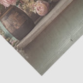 Decoupage grillige Blauwgroen Hoogland en Kalf Blo Tissuepapier (Detail)