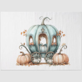 Decoupage grillige Blauwgroen pompoen vervoer Tissuepapier