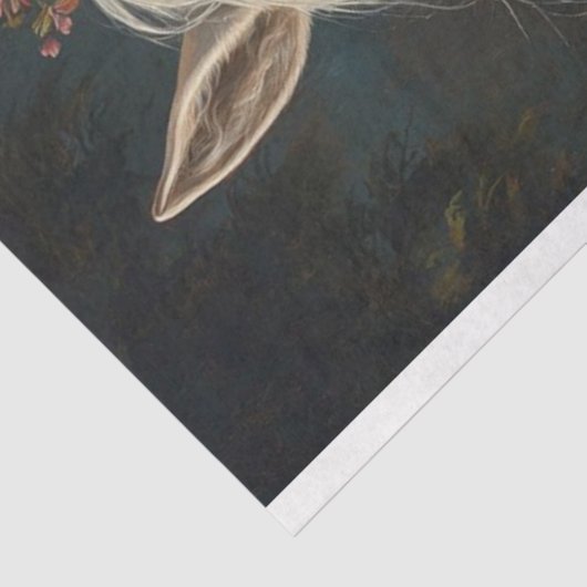 Decoupage grillige bloem versierd winnend paard tissuepapier (Detail)