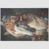 Decoupage grillige bloem versierd winnend paard tissuepapier (Voorkant)