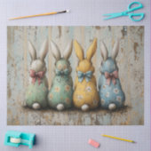 Decoupage grillige bloemen konijnen van back Uitzi Tissuepapier (Craft)