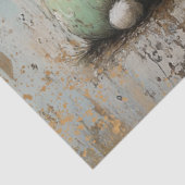 Decoupage grillige bloemen konijnen van back Uitzi Tissuepapier (Detail)