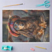Decoupage grillige Boho Dachshund Hond Tissuepapier (Craft)