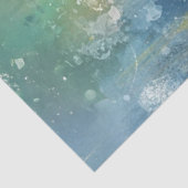 Decoupage grillige Bunny Blue achtergrond Levendig Tissuepapier (Detail)