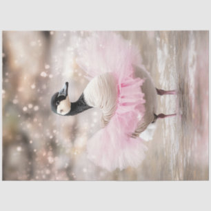 Decoupage grillige Canadese gans in Tutu Tissuepapier