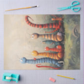 Decoupage grillige Cartoon Boekenwurmen rupsen Tissuepapier (Craft)