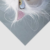 Decoupage grillige chagrijnige langharige kat tissuepapier (Detail)