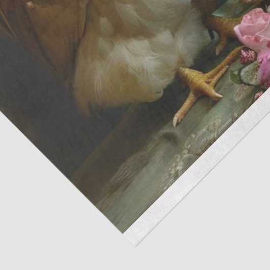 Decoupage grillige Chicken Tea Party Tissuepapier (Detail)