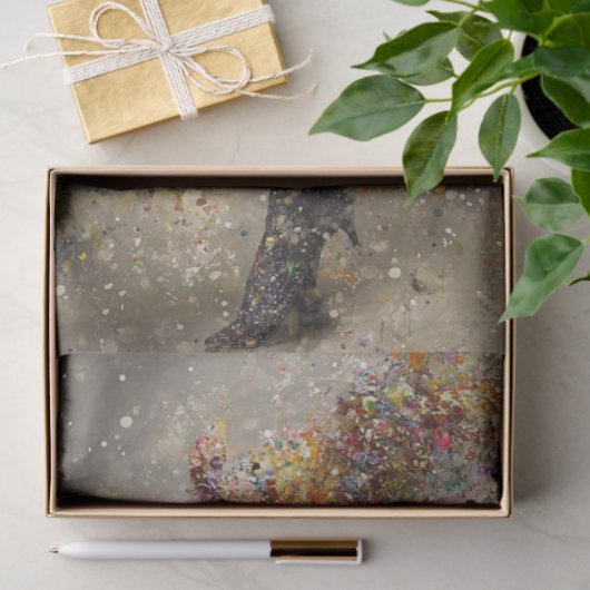 Decoupage grillige circus clown kleurrijke kostuum tissuepapier (Geschenk)