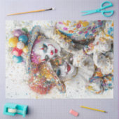 Decoupage grillige clown paar circus tissuepapier (Craft)