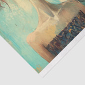 Decoupage grillige dame buurt roddelaars tissuepapier (Detail)