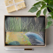 Decoupage grillige eclectische Koe schilderen Tissuepapier (Geschenk)