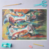 Decoupage grillige eclectische Koe schilderen Tissuepapier (Craft)