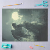 Decoupage grillige engel wachten tissuepapier (Craft)