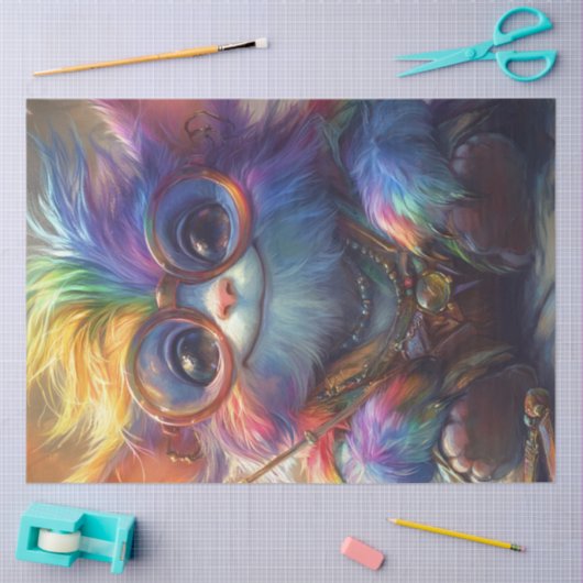 Decoupage grillige fantasie schepsel levendige kle tissuepapier (Craft)