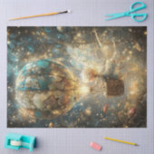 Decoupage grillige fee betoverde bos ballon tissuepapier (Craft)