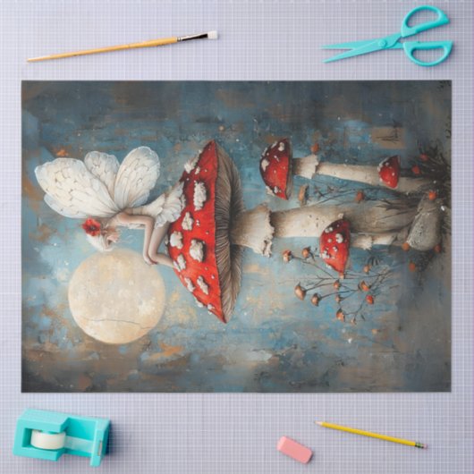 Decoupage grillige fee delicate vleugels tissuepapier (Craft)