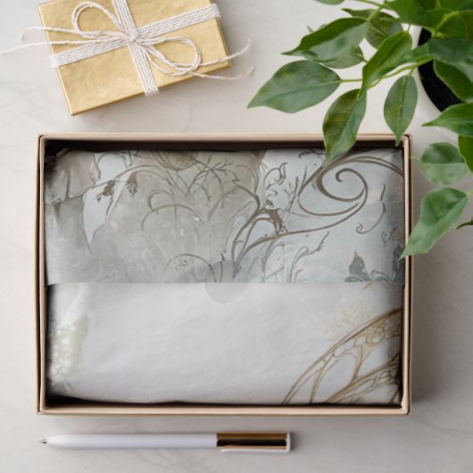 Decoupage grillige fee rode paddestoel kunstwerk tissuepapier (Geschenk)