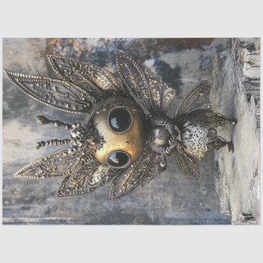 Decoupage grillige fee schepsel ingewikkelde vleug tissuepapier (Voorkant)