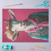 Decoupage grillige geit roze achtergrond tissuepapier (Craft)