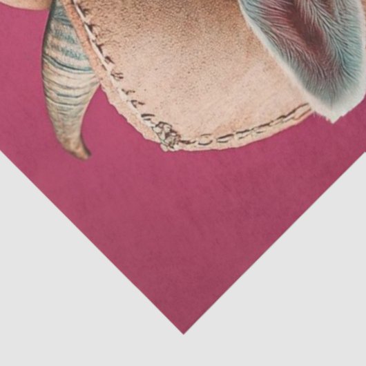 Decoupage grillige geit roze achtergrond tissuepapier (Detail)