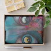 Decoupage grillige gevederde viertal dames tissuepapier (Geschenk)