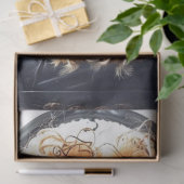 Decoupage grillige glamoureuze kat in de salon tissuepapier (Geschenk)