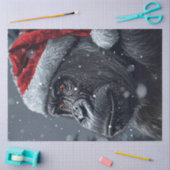 Decoupage grillige gorilla met Santa Hat Tissuepapier (Craft)