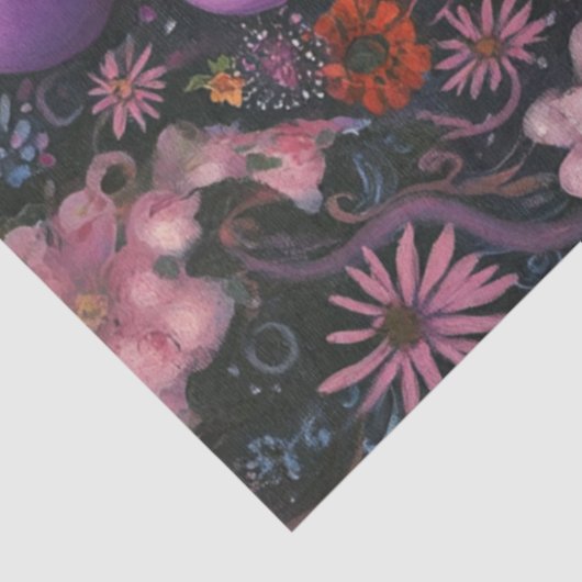 Decoupage grillige gotische meisje standaard poede tissuepapier (Detail)