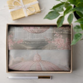 Decoupage grillige hete luchtballon roze wit tissuepapier (Geschenk)