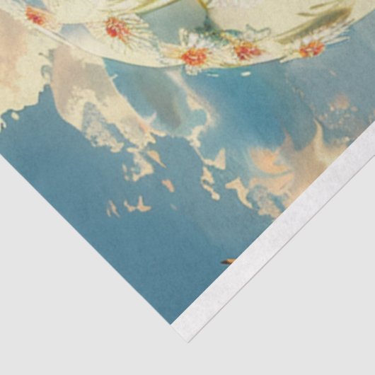 Decoupage  grillige heteluchtballonvaart tissuepapier (Detail)