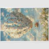 Decoupage  grillige heteluchtballonvaart tissuepapier (Voorkant)