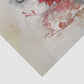 Decoupage grillige ingewikkelde olifant rood zwart tissuepapier (Detail)