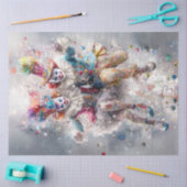 Decoupage grillige Jester Circus Clowns Tissuepapier (Craft)