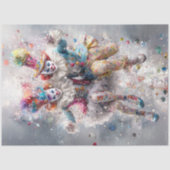 Decoupage grillige Jester Circus Clowns Tissuepapier (Voorkant)