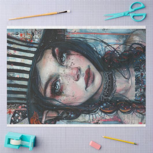 Decoupage grillige Jester Girl Fiona Tissuepapier (Craft)