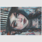 Decoupage grillige Jester Girl Fiona Tissuepapier (Voorkant)