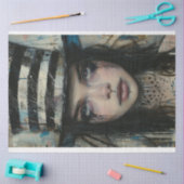 Decoupage grillige Jester Girl Harlequin Star Tissuepapier (Craft)