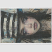 Decoupage grillige Jester Girl Harlequin Star Tissuepapier (Voorkant)