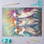 Decoupage grillige kaketoes levendig gekleurd tissuepapier (Craft)