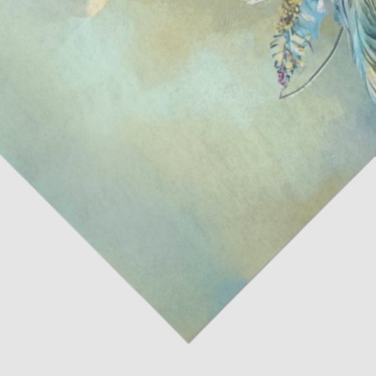 Decoupage grillige kaketoes levendig gekleurd tissuepapier (Detail)