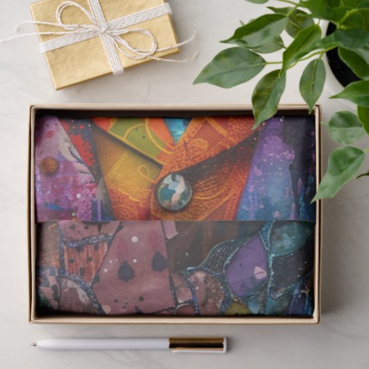 Decoupage grillige karakter clown Jester Tissuepapier (Geschenk)